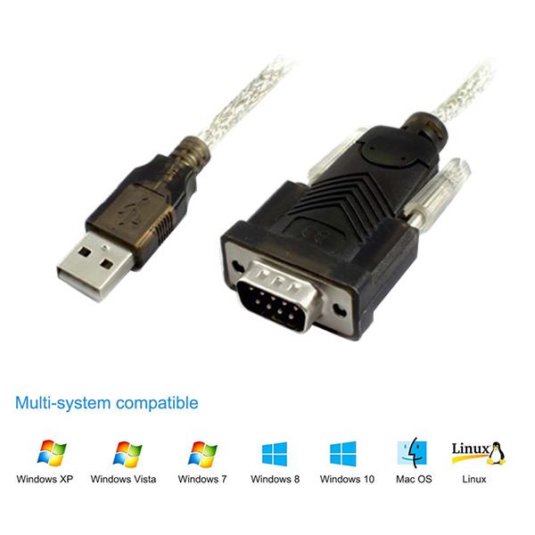 สายเคเบิลอะแดปเตอร์ Serial to RS232 DB9 USB to RS232 DB9 Serial Adapter Cable