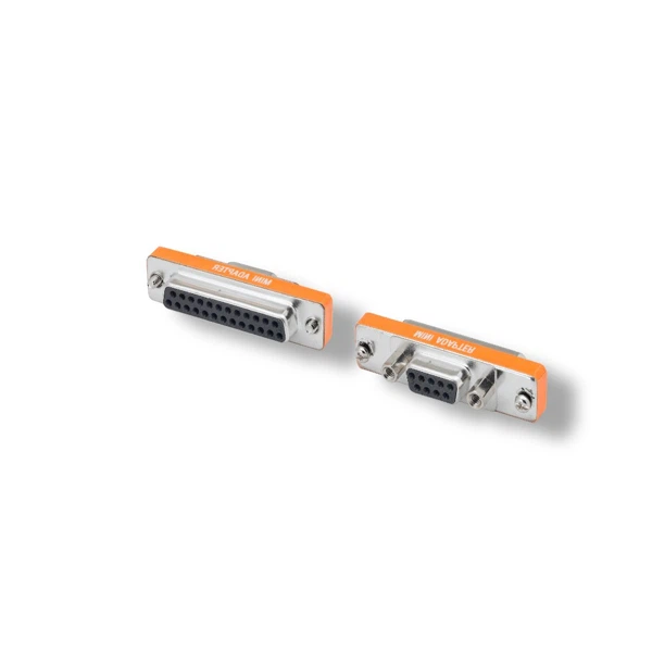 DB9 Female To DB25 Female Low Profile Serial Adapter